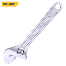 得力（deli）多功能活动扳手光柄开口活络扳手激光刻度8英寸 DL008A