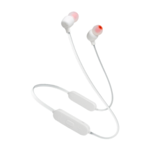 JBL TUNE125BT 颈挂式无线蓝牙耳机 半入耳式通话跑步运动耳机 带麦线控音乐耳机 珍珠白