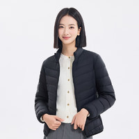 某东京造 羽绒服女轻薄服装女装外套夹克女黑色XL