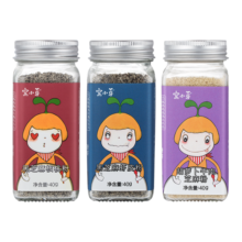 窝小芽 有机调味粉白芝麻猪肝粉无添加海苔虾皮粉享婴儿宝宝辅食调料谱 有机黑芝麻海苔粉1瓶
