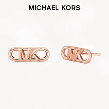 迈克·科尔斯 MICHAEL KORS 轻奢字母logo耳环 玫瑰金色 MKC164300791