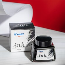 百乐（PILOT）限量版非碳素墨水 不堵笔78g/笑脸/贵妃用钢笔墨水30ml 黑色INK-30