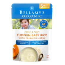 贝拉米（Bellamy's）南瓜味高铁米粉 益生元有机婴儿辅食米糊 澳洲进口 5个月以上125g