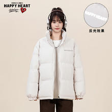 查尔斯桃心 CHARLES JANG'S HAPPY HEART 秋冬款立领宽松加厚保暖百搭美式休闲反光棉服男女同款