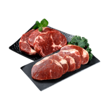 恒都 国产整切西冷眼肉牛排套餐 1.5kg（10片）含酱包烧烤牛肉