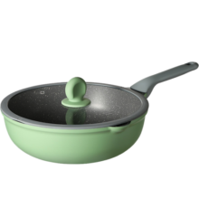 炊大皇（COOKER KING）竹青石30cm炒锅 不粘锅 麦饭石色 电磁炉通用炒菜锅煎锅 CG30ZQ
