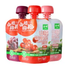 金晔 山楂抱抱果冻 原味葡萄水蜜桃 60gx3袋