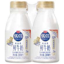 限地区:光明优倍 浓醇鲜牛奶 280ml*4 瓶*6件
