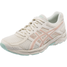 亚瑟士ASICS女鞋跑步鞋缓震透气运动鞋跑鞋 GEL-CONTEND 4 米色/藕粉 38