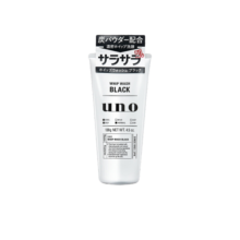 吾诺（UNO） 日本原装 UNO男士控油保湿清爽洗面奶 多效合一霜保湿乳液霜 黑色清爽控油 洗面奶