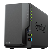 群晖（Synology）DS224+ 四核心  2盘位 NAS 网络存储服务器 团队办公 私有云 文件共享备份