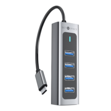 SETMSPACEUSB3.0分线器扩展坞 高速4口集线器HUB拓展坞 适用笔记本电脑键鼠一拖多接口转换器转接头延长线 4口USB3.0分线器【Type-C款】 0.15米