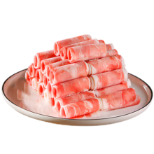 plus会员:元牧希厚切国产羔羊肉卷 净重 1斤/包*4火锅炖煮烧烤食材草原肥羊切片