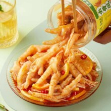 王小卤去骨凤爪 无骨鸡爪 罐装 休闲零食 鸡爪 柠檬酸辣味500g*2件