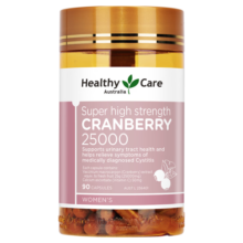 HealthyCare高浓缩蔓越莓胶囊 蔓越莓精华25000mg*90粒 呵护女性私密健康