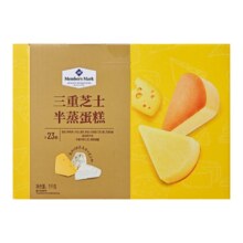 再降价：山姆超市MM 三重芝士半蒸蛋糕1kg 正品代购