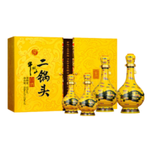 京东百亿补贴，Plus会员：牛栏山黄龙二锅头 百年经典52度 500mL 2瓶 +125ml*2瓶礼盒年货节送礼