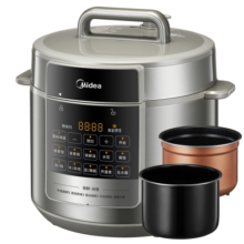 美的（Midea）饺子王系列电压力锅5L家用全自动智能预约无水焗大屏双胆开盖火锅高压锅国家补贴MY-E5910(2-10人)