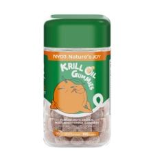 PLUS：NYO3磷虾油软糖 呵护心脑眼DHA EPA Omega-3 改善内脂 鱼油升级100粒