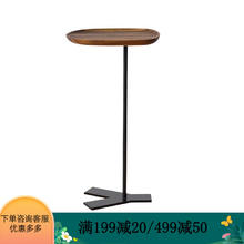 丘林瑟 实木迷你极简沙发边几 20cm 相思木+黑色支架