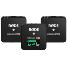 RODE 罗德麦克风Wireless go II 一拖二无线小蜜蜂领夹麦克风相机手机采访视频直播vlog短视频收音 二代-官方标配【相机/电脑用】