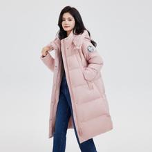 雪中飞 女式中长款羽绒服 简约百搭冬季高品质鸭绒外套