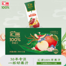 汇源 年货果汁礼盒 100%果汁 苹果汁 200ml*12盒（礼盒装）