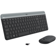 罗技（Logitech）时尚系列 MK470 键鼠套装 无线键鼠套装 超薄 全尺寸 星空灰 带无线2.4G接收器