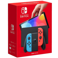 任天堂（Nintendo）Switch OLED日版/港版游戏机续航加强版ns体感掌机便携家用主机 日版OLED红蓝64GB+健身环（保税仓）