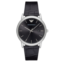 安普里奥·阿玛尼（Emporio Armani）手表男 简约商务风皮带石英欧美表新年礼物生日礼物送男友AR2500