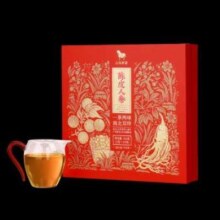 PLUS会员：八马茶业 陈皮人参茶 广东新会陈皮 吉林长白山人参 礼盒装 102g 赠试茶+礼袋 *2件