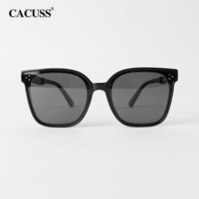 CACUSS墨镜女高级折叠轻盈茶色防紫外线太阳镜百搭情侣偏光镜TY220001 星光黑