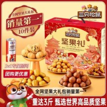 三只松鼠 森林款 年货坚果礼盒零食大礼包 10袋/1505g*2箱