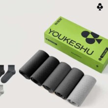 有棵树 纯棉7A抗菌袜 5双