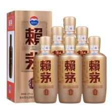 plus会员、需首购：赖茅茅台 赖茅 金樽 酱香型白酒 53度 500ml*6瓶 整箱装