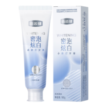 19日20点开始、限500件：皓齿健密泡炫白小苏打牙膏 平衡酸碱含氟防蛀清焱护龈 180g