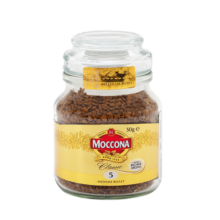 摩可纳（Moccona）进口经典中度烘焙纯咖啡粉50g 冻干速溶黑咖啡 美式拿铁 运动燃减