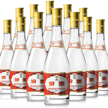 唯品会自营：汾酒 黄盖玻汾 53度 清香型白酒 475ml*12瓶 整箱装