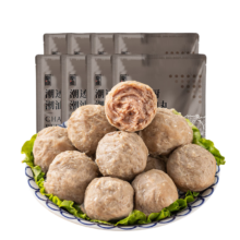 Plus会员：潮迹 潮汕牛肉丸 2斤装 125g*8 肉含量≥90%