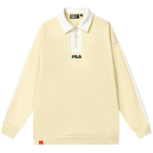 FILA 斐乐 女装 宽松百搭针织长袖POLO衫