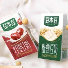 百亿补贴：豆本豆  唯甄豆奶  250ml*6盒 红豆/原味
