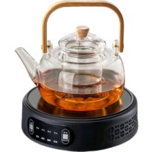 忆壶茶（YIHUTEA）加厚提梁壶可电陶炉 1300w黑色电陶炉+煮茶壶 1L