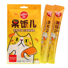 顽皮（wanpy）果饭儿猫条噜吸吸猫咪湿粮拌饭逗猫神器猫咪零食猫条 果饭儿三文鱼猫条600g