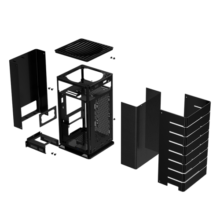 abee RS07全铝机箱 CNC工艺3D高光面板 ITX主板/兼容SFX&ATX电源/240水冷
