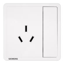 西门子 SIEMENS Adela致典系列 5UB14533NC01 三孔一开插座 雅白