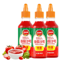 凤球唛（PHOENIX&EARTH）番茄酱 番茄沙司挤压瓶低脂新疆蕃茄酱 番茄酱260g*3瓶