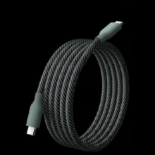 小米6A磁吸自收纳编织快充数据线Type-C接口加长USB-C转USB-C桌面便携