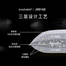 霞珍（XIAZHEN）羽绒枕95%白鹅绒枕头芯100支全棉成人护颈枕  一对拍2 中低枕-单只装-48*74cm