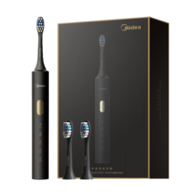 美的（Midea）电动牙刷电动牙刷成人电动牙刷智能扫振电动牙刷情侣小米白软毛男士女士便携生日礼物送男友送女友 【SS黑】180天续航+换区提醒+双键智控