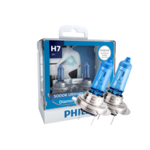 飞利浦（PHILIPS）蓝钻之光H7升级型汽车灯泡卤素灯2支装 色温5000K